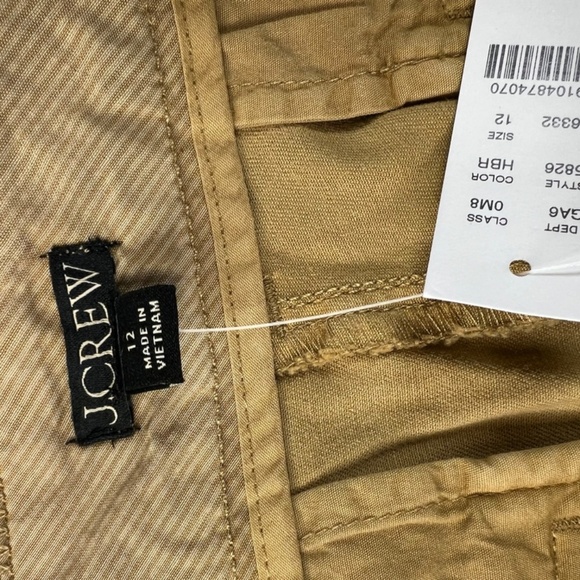 J.Crew 10" Stretch Chino Short Khaki Color Size 12 - Picture 8 of 16